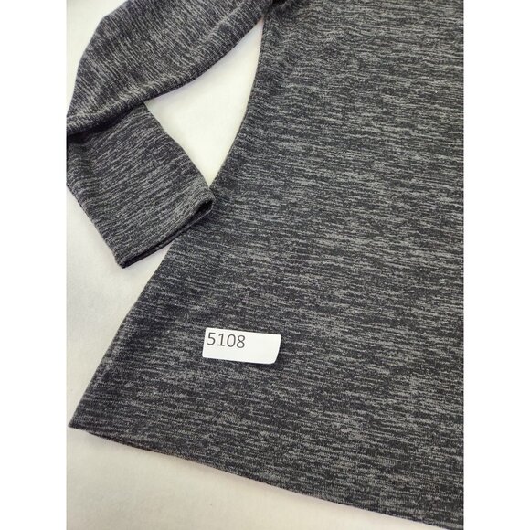 Neesha Sweater Women Medium Gray Heather Hoodie Henley Active Casual Stretch - Picture 9 of 9